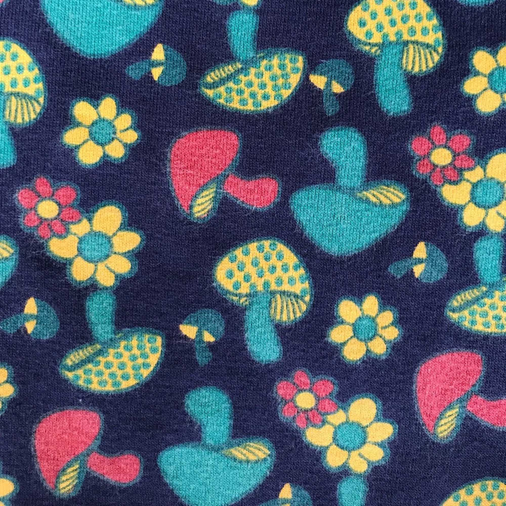 1970s style mushroom flower power hooded shirt S - Picture 5 of 5